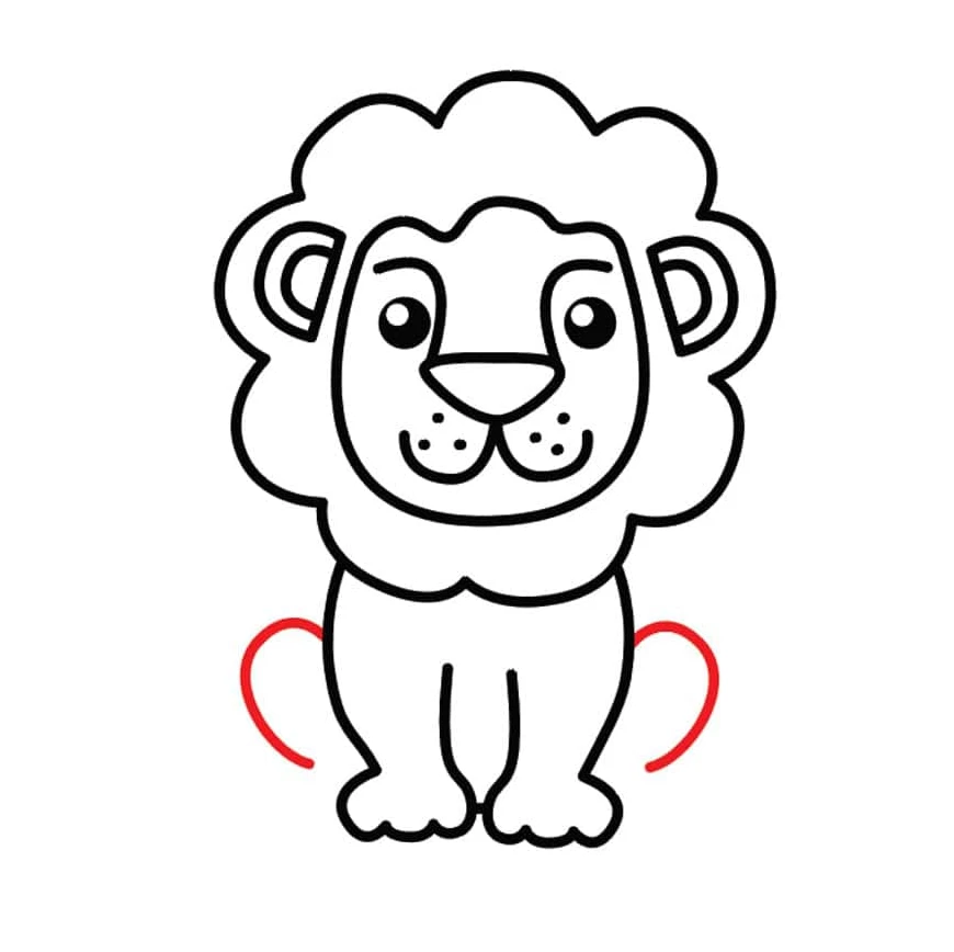 نقاشی صورت شیر