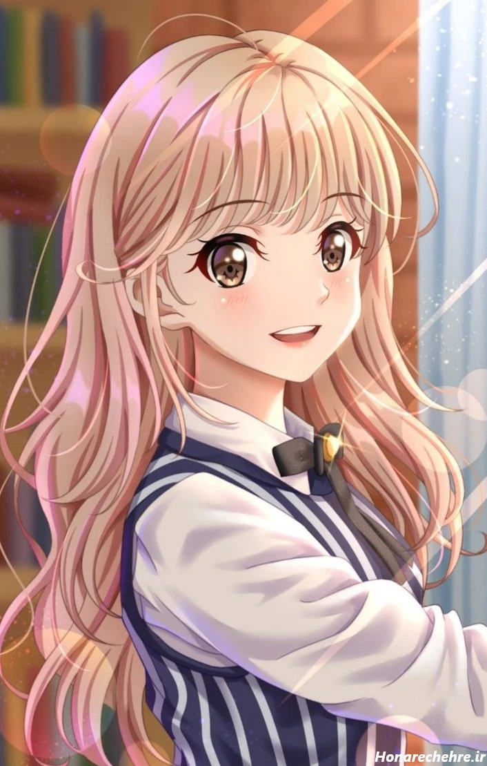 عکس انیمه کیوت صورتی