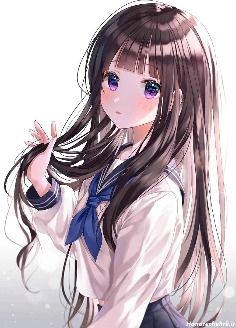 عکس انیمه کیوت صورتی