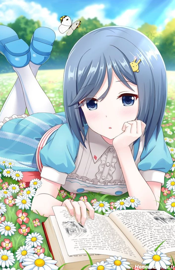 عکس انیمه کیوت صورتی