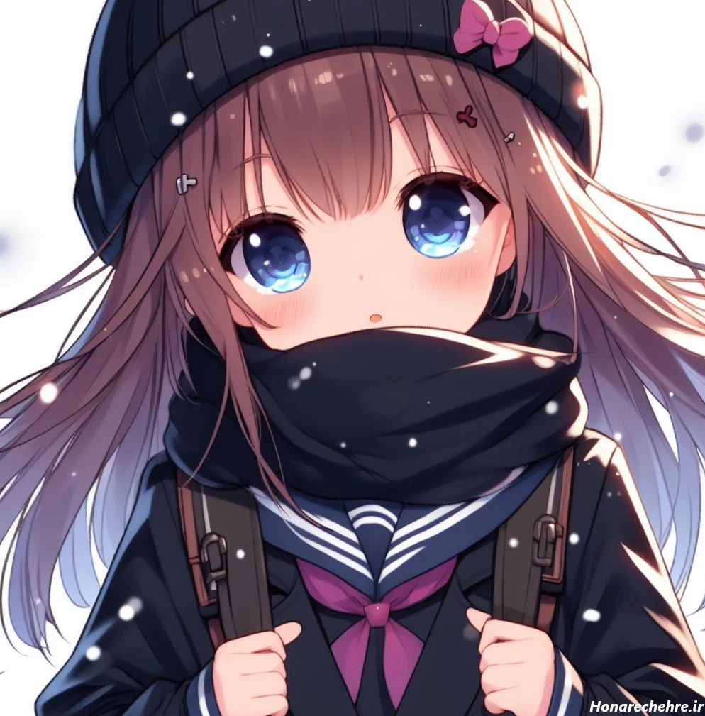 عکس انیمه کیوت صورتی