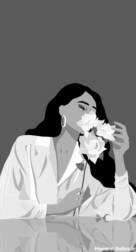 عکس دختر بدون چهره سیاه سفید