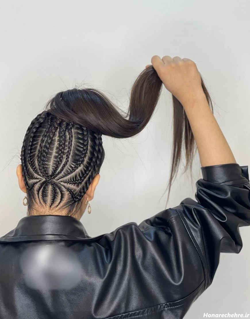 بافت مو با مروارید با سوزن