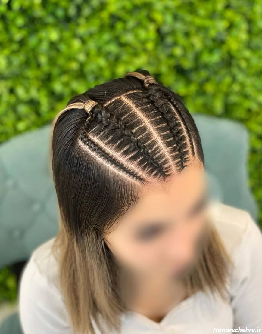 بافت مو با مروارید با سوزن