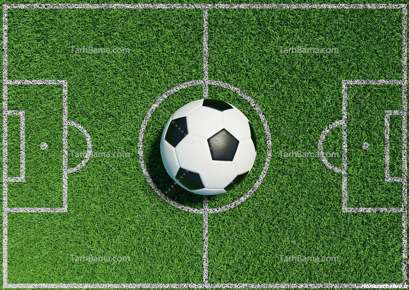 عکس چمن فوتبال طبیعی