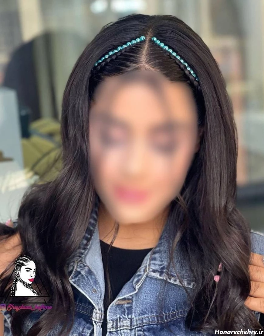 بافت مو با مروارید با سوزن