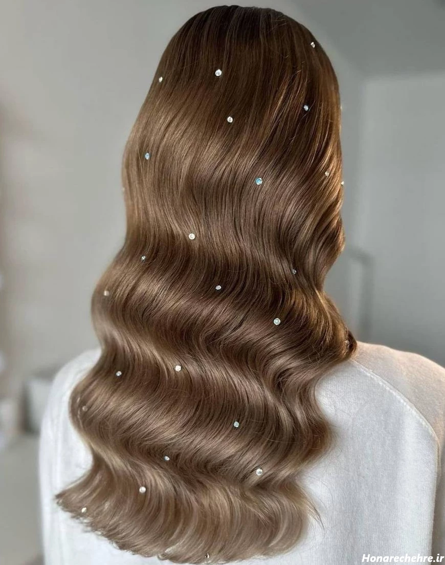 بافت مو با مروارید با سوزن