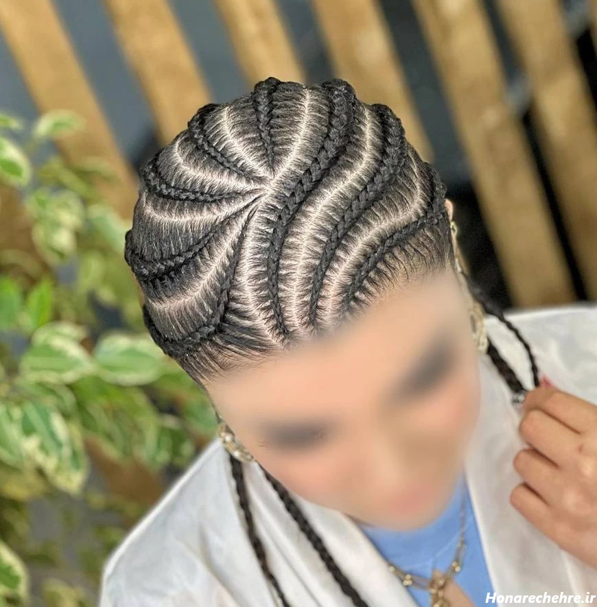 بافت مو با مروارید با سوزن