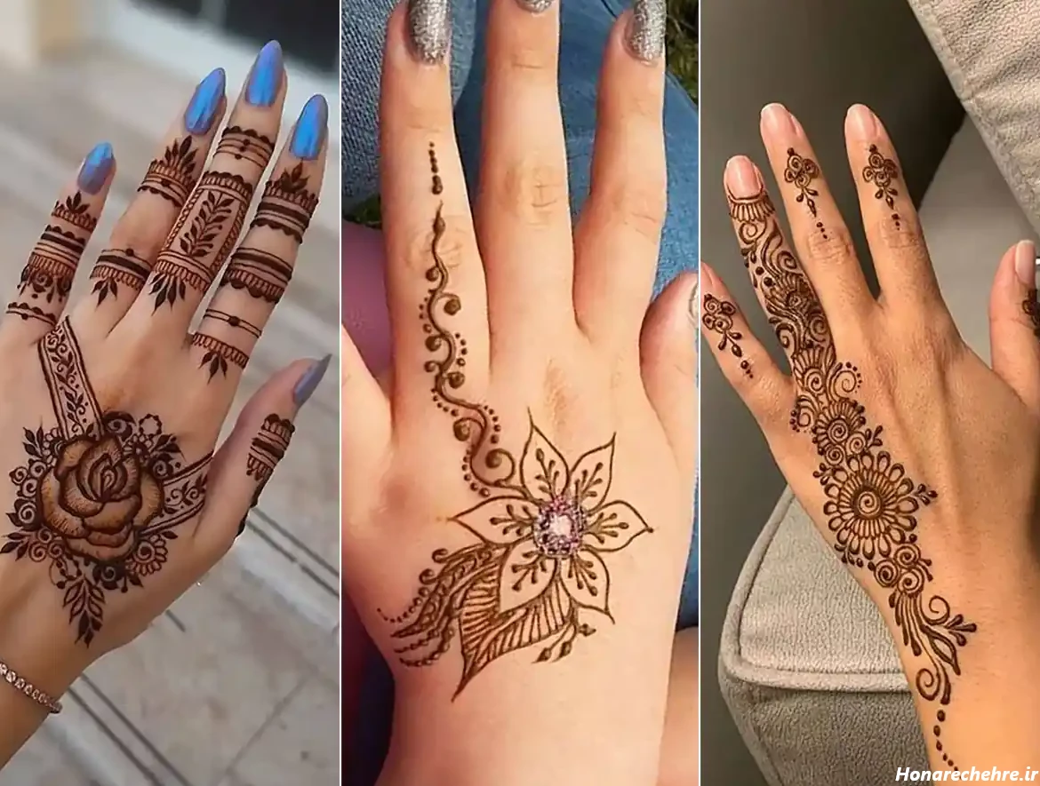 طرح حنا روی پا ساده و شیک