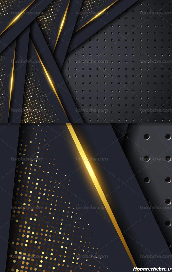 تصویر زمینه مشکی طلایی دخترانه