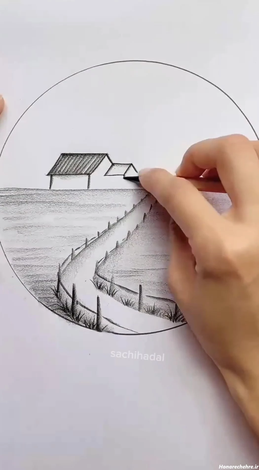 آموزش نقاشی سیاه قلم ساده کودکانه