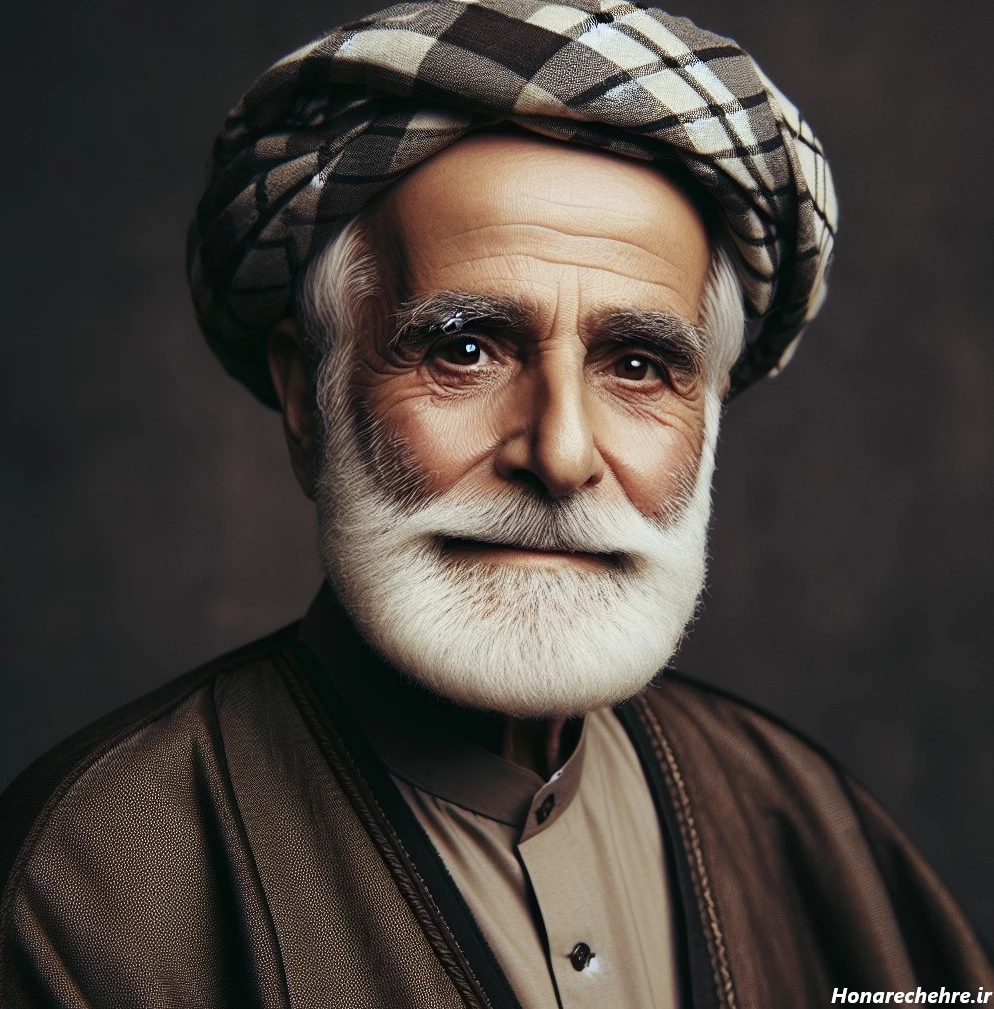 عکس پیر مرد با عصا