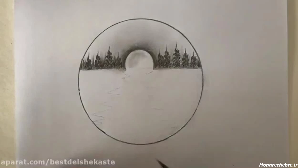 آموزش نقاشی سیاه قلم ساده کودکانه