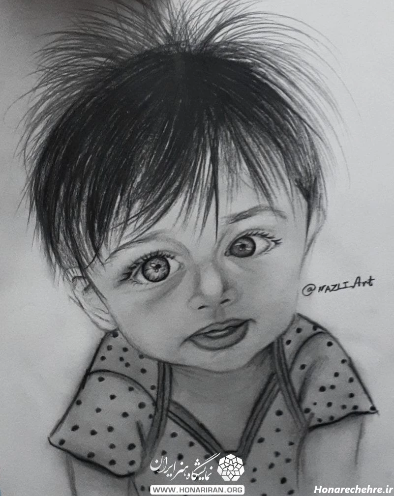 آموزش نقاشی سیاه قلم ساده کودکانه