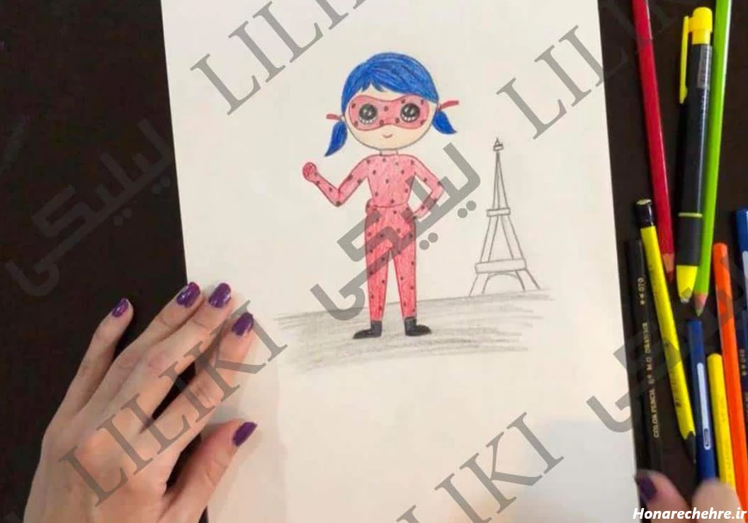 آموزش نقاشی سیاه قلم ساده کودکانه