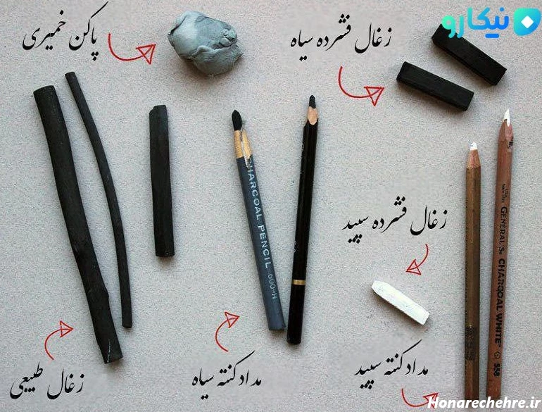 نقاشی سیاه قلم دخترانه