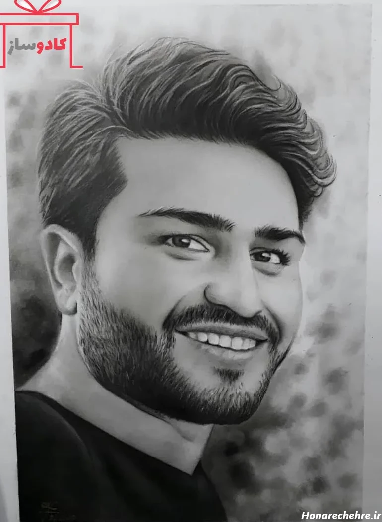 عکس چهره برای طراحی سیاه قلم ساده پسرانه