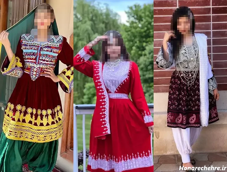 مدل لباس افغانی کشی ساده