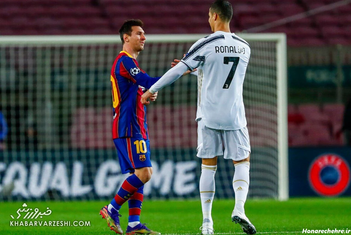 عکس رونالدو و مسی در یک تیم