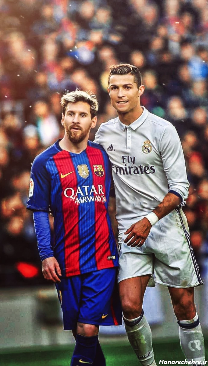 عکس رونالدو و مسی در یک تیم