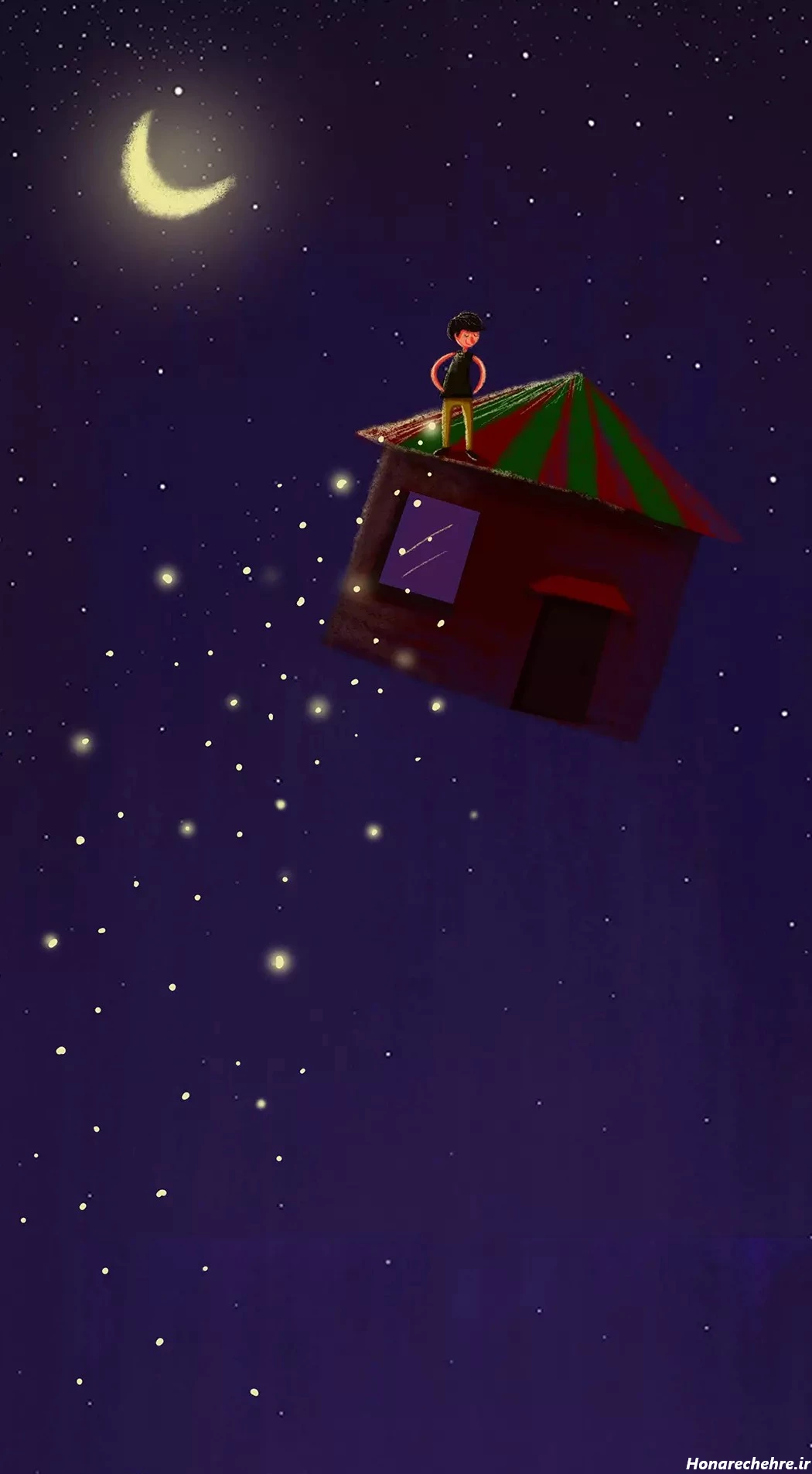 عکس ستاره واقعی در شب از نزدیک