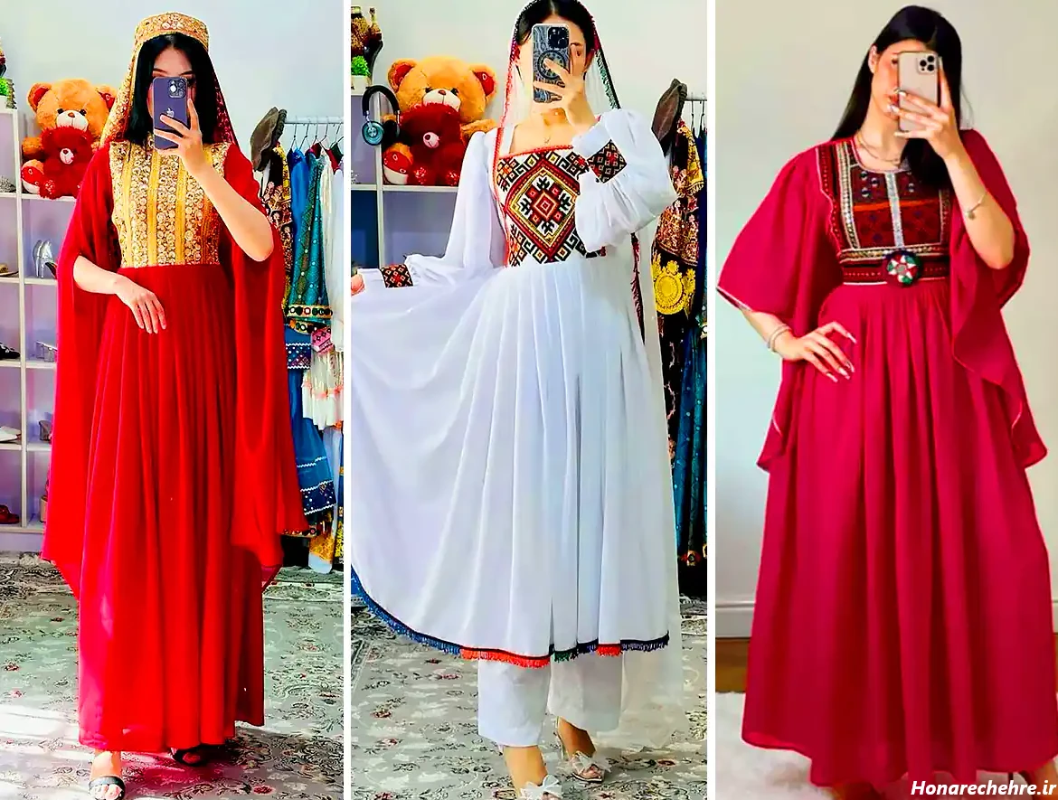 مدل لباس افغانی کشی ساده