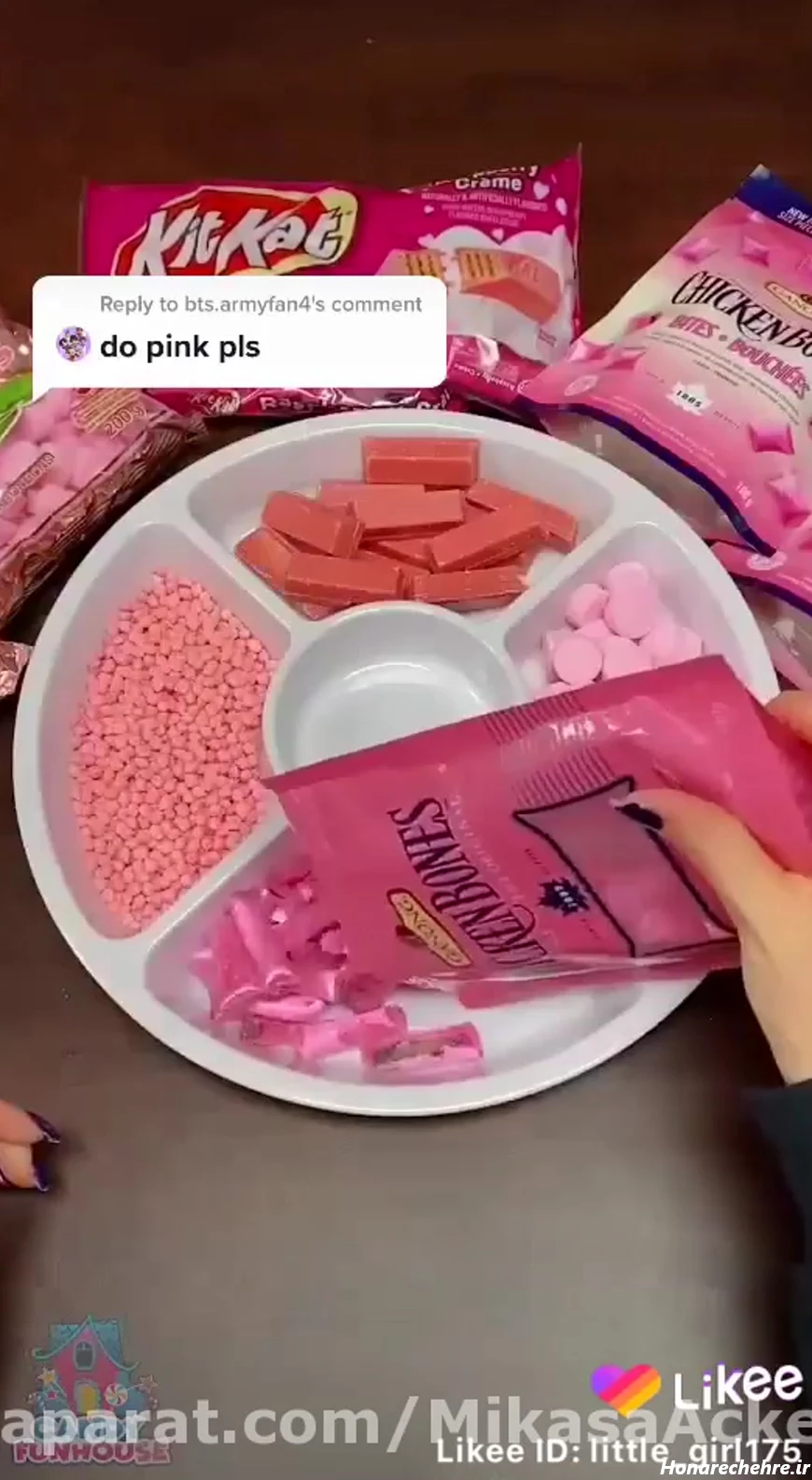 خوراکی کیوت صورتی