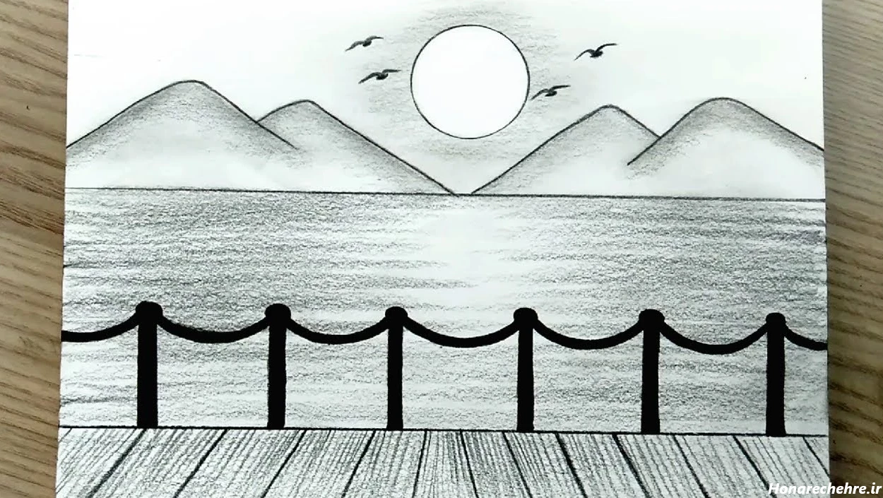 نقاشی سیاه قلم دخترانه