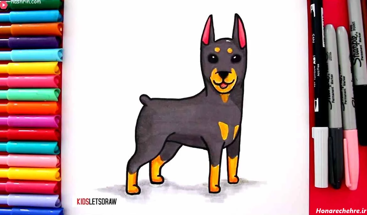 نقاشی سگ وحشی سخت