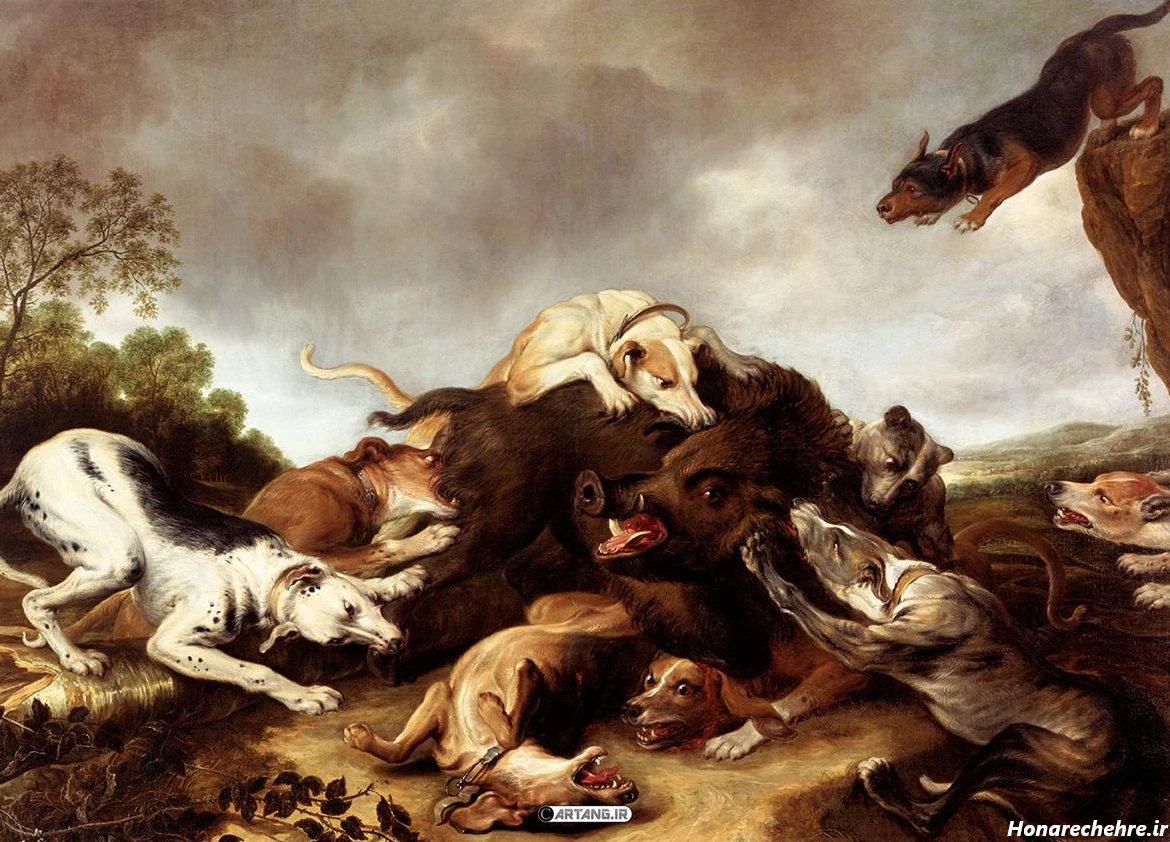 نقاشی سگ وحشی سخت