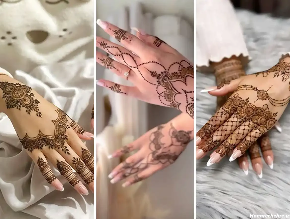 طرح حنا روی پا ساده و شیک