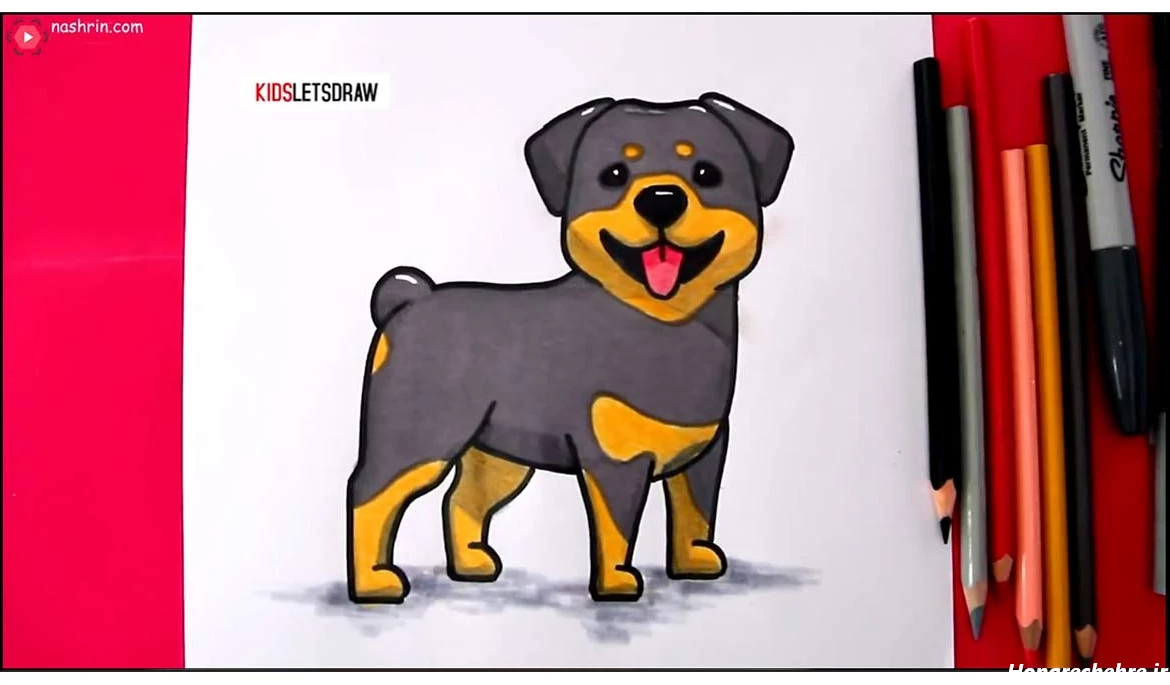 نقاشی سگ وحشی سخت