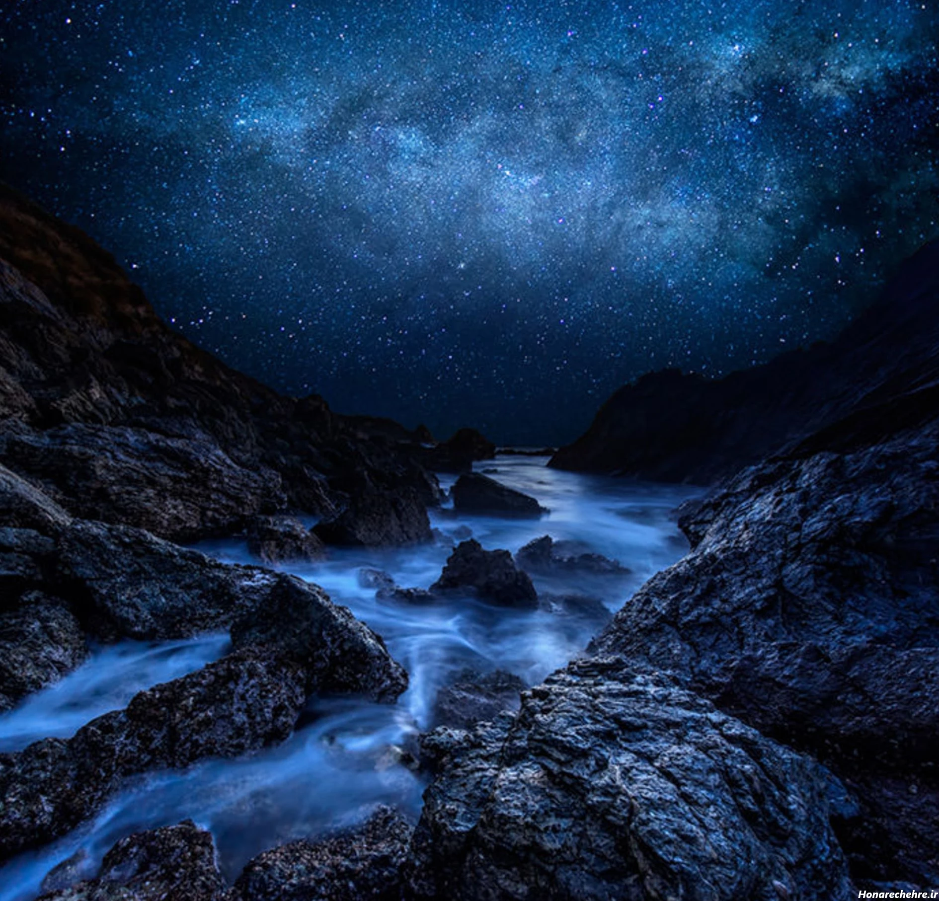 عکس ستاره واقعی در شب از نزدیک