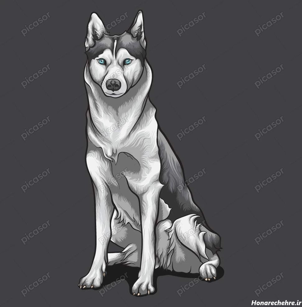 نقاشی سگ وحشی سخت