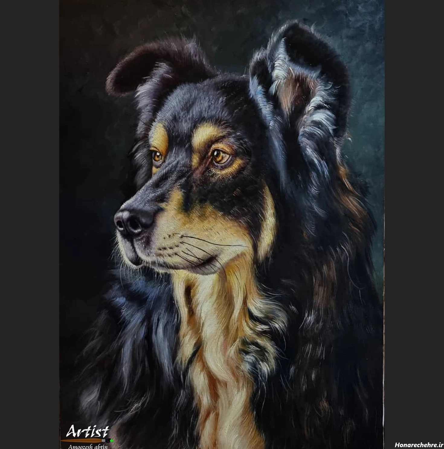 نقاشی سگ وحشی سخت