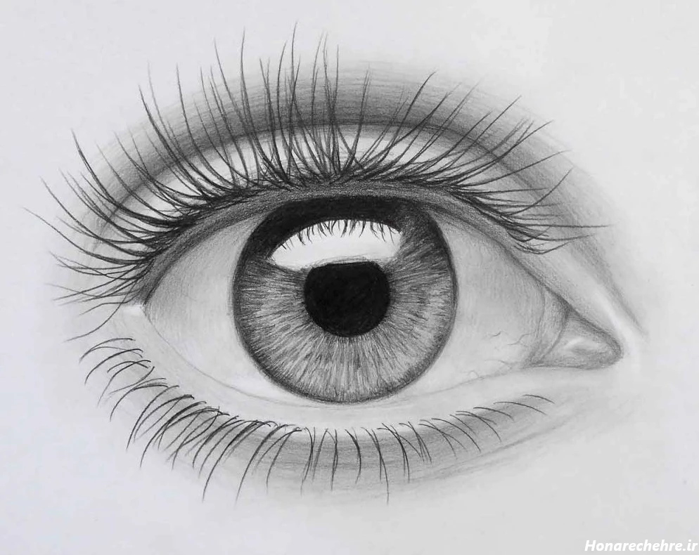 نقاشی سیاه قلم دخترانه