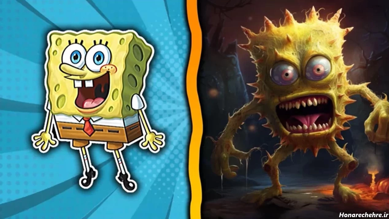 عکس باب اسفنجی واقعی ترسناک
