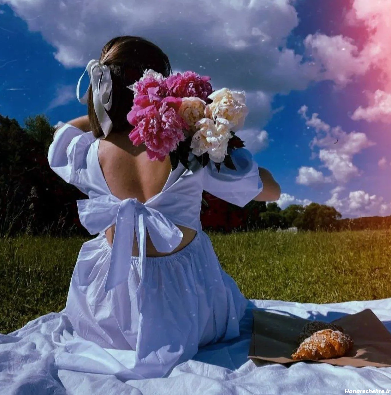 عکس گل برای پروفایل واتساپ نوشته دار