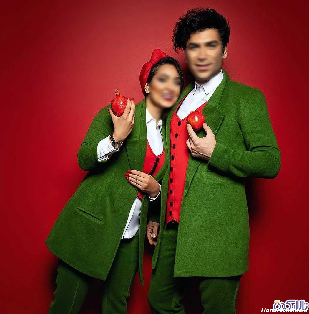 ژست عکس یلدایی دخترانه