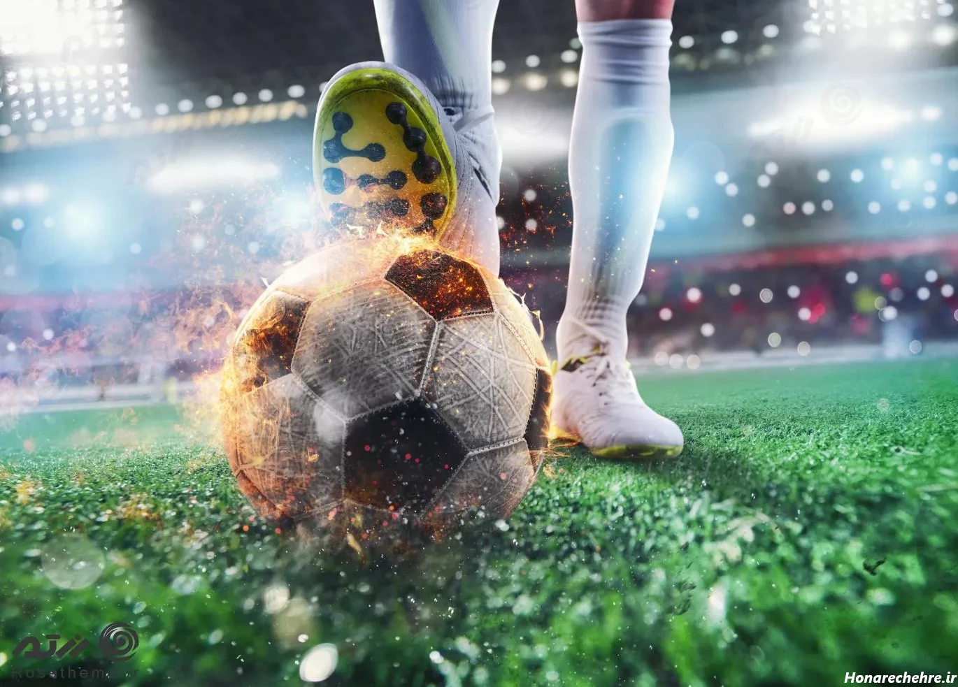 عکس چمن فوتبال طبیعی