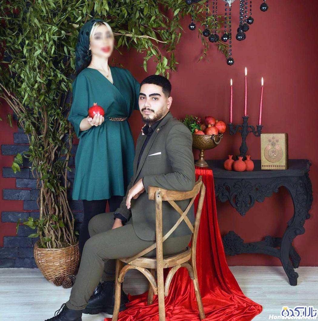 ژست عکس یلدایی دخترانه