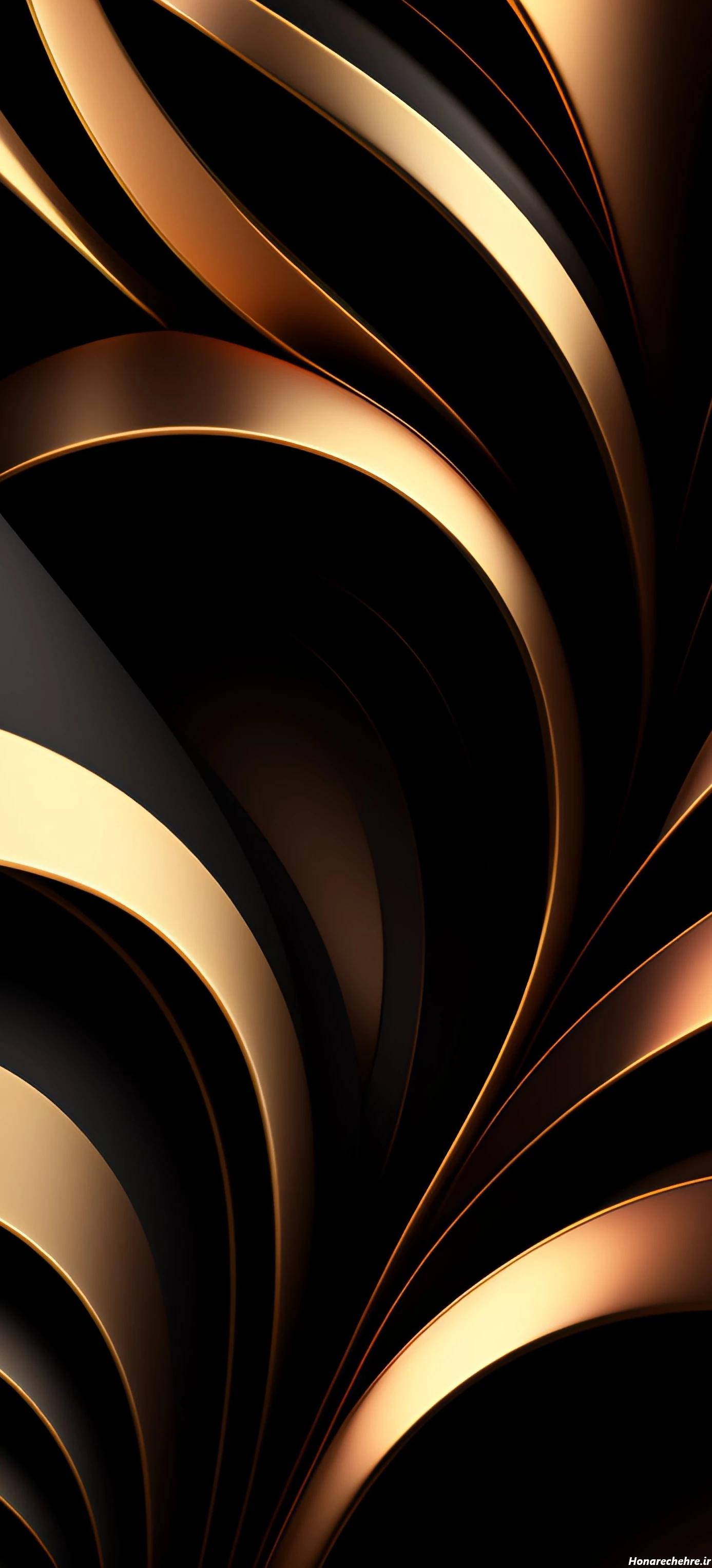 تصویر زمینه مشکی طلایی دخترانه