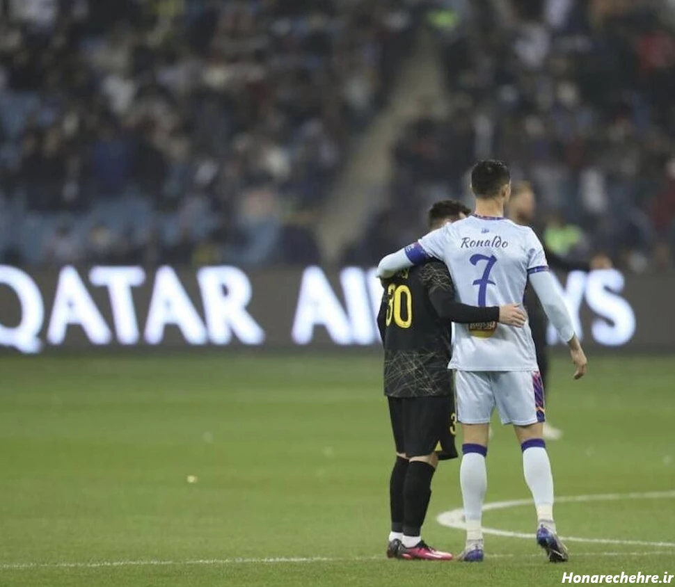 عکس رونالدو و مسی در یک تیم