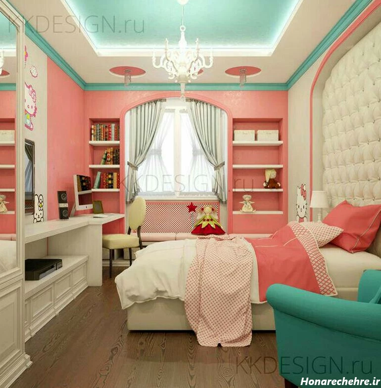 عکس اتاق خواب دخترانه زشت