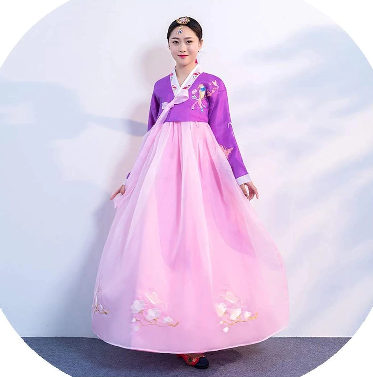 لباس سنتی کره ای لباس هانبوک Hanbok لباس زنانه کاخ کره ای ...