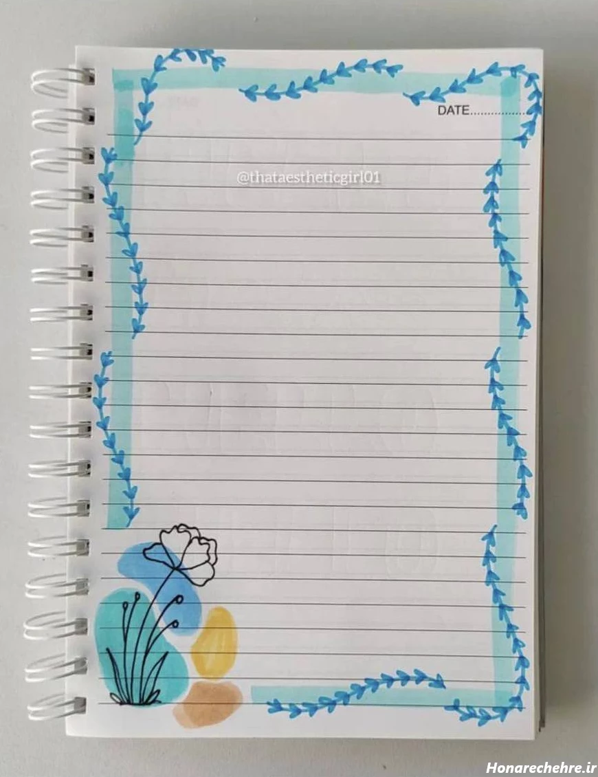 تزیین دفتر مشق دخترانه فانتزی