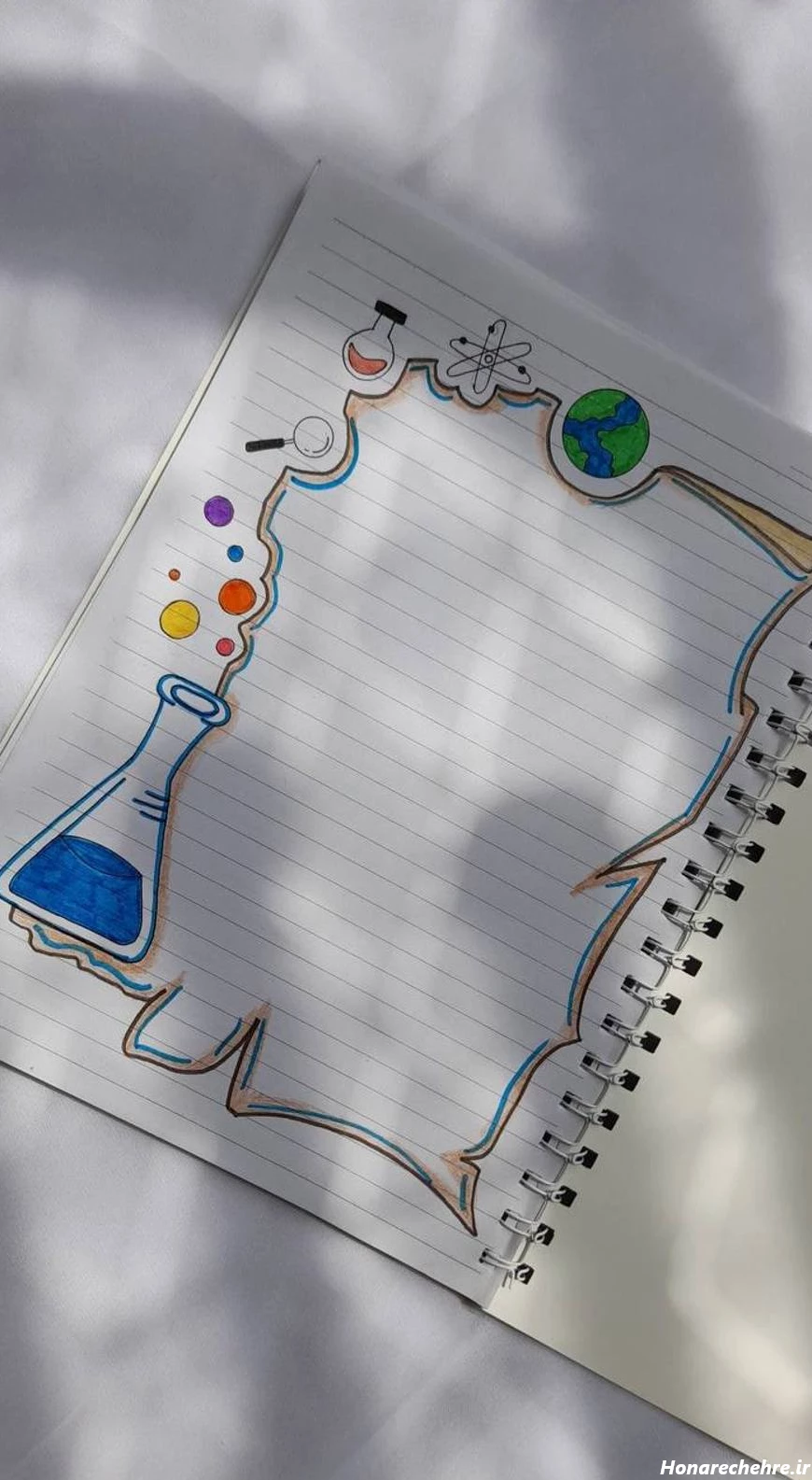 تزیین دفتر مشق دخترانه فانتزی