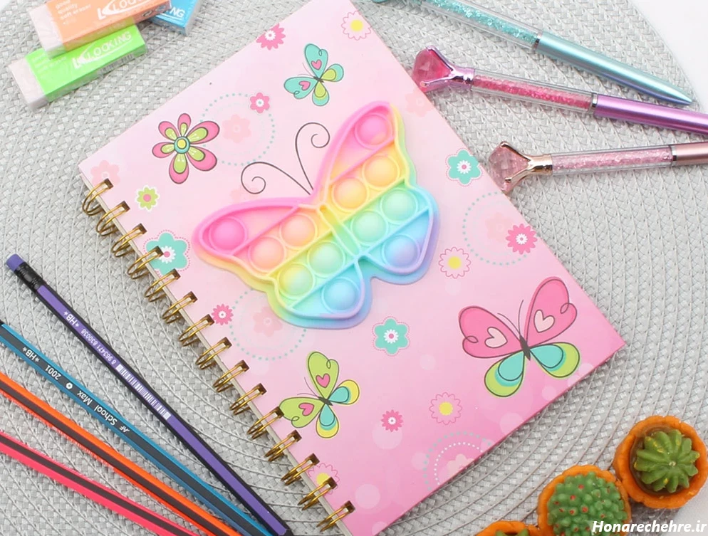 تزیین دفتر مشق دخترانه فانتزی