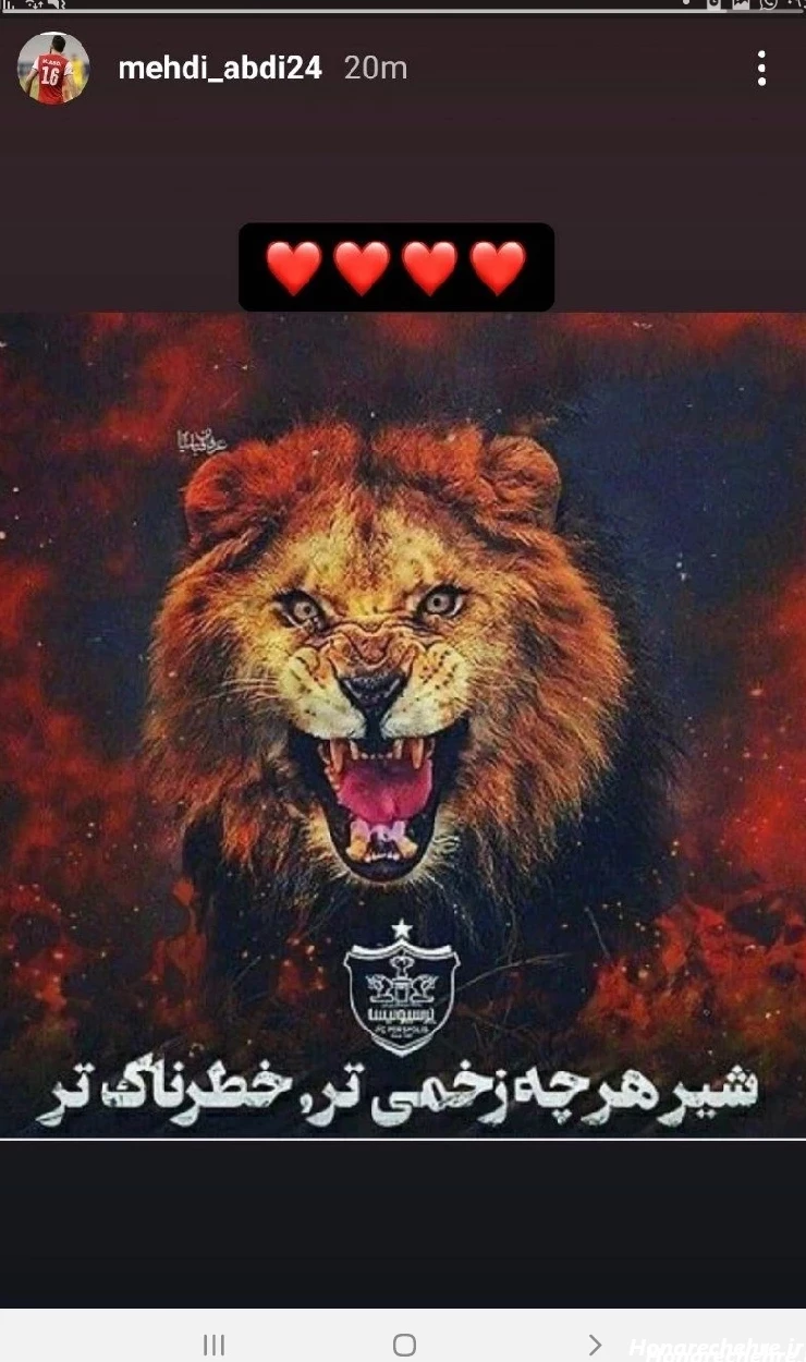 عکس شیر پرسپولیس جدید