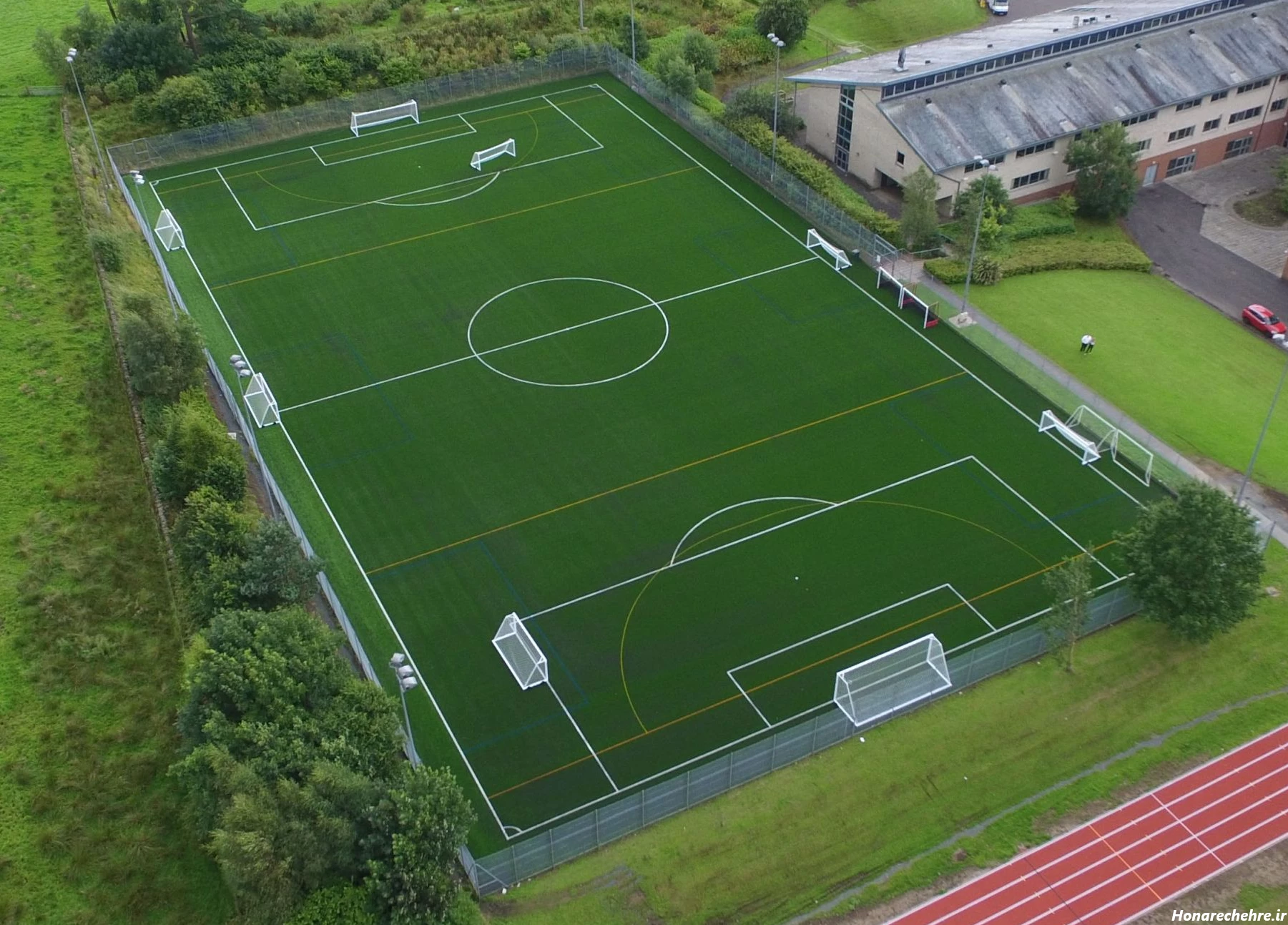 عکس چمن فوتبال طبیعی